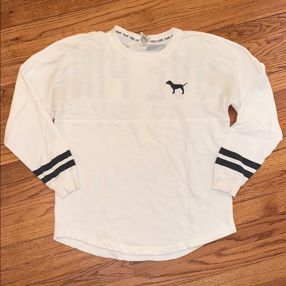 PINK Victoria Secret white long sleeve shirt